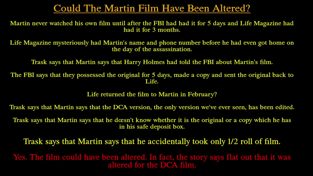 The Martin Film And The Pain Of The JFK Assassination