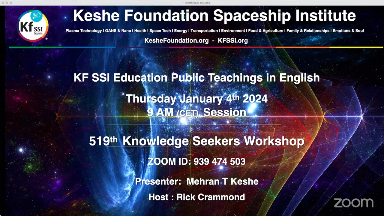 519th Knowledge Seekers Workshop; January 4, 2024