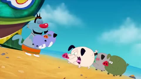 Oggy and cockroaches gang funny video cartoon character