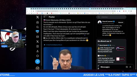 Antoine CUTTITTA AH2020 le 20 heures live du 25 mars 2024 - L'apocalypse est là !!