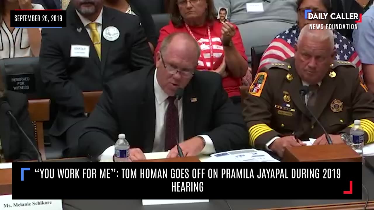 You Work For Me": Tom Homan Goes Off On Pramila Jayapal During 2019 Hearing