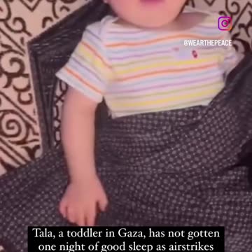 A child tries to sleep whilst the bombs fall