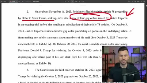 Robert Gouveia Esq. - Engoron's STAFF Now BEGGING Court of Appeals to Uphold Trump Gag