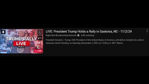 LIVE: President Trump Holds a Rally in Gastonia, NC - 11/2/24