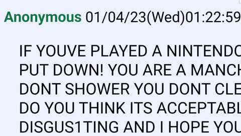 Man wants us dead for liking nintendo