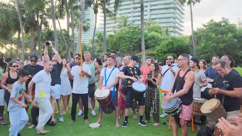 @South Pointe, Sunday July 23, 2023 - Drum Circle - Capoeira in the house