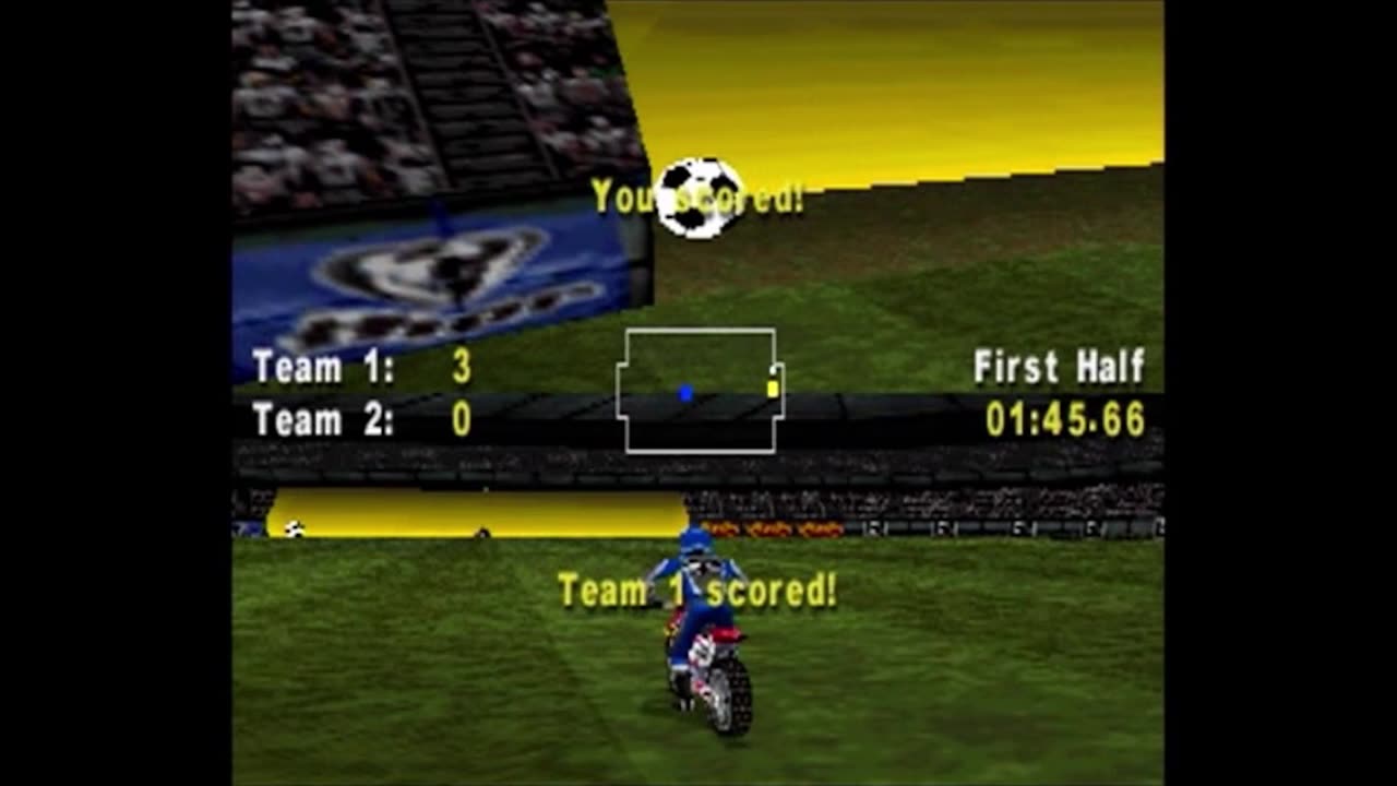 Excitebike 64 - Two-Player Soccer Mode (Actual N64 Capture)