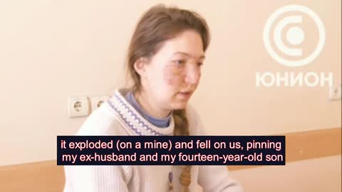 A family trying to abandon Berdyansk got caught in an accident when another civilian car drove over a landmine posted by the UAF in a road