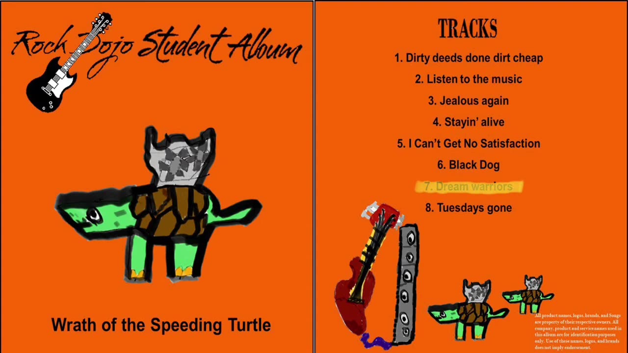Rock Dojo: Student Album #18 "Wrath of the speeding turtle" Full album