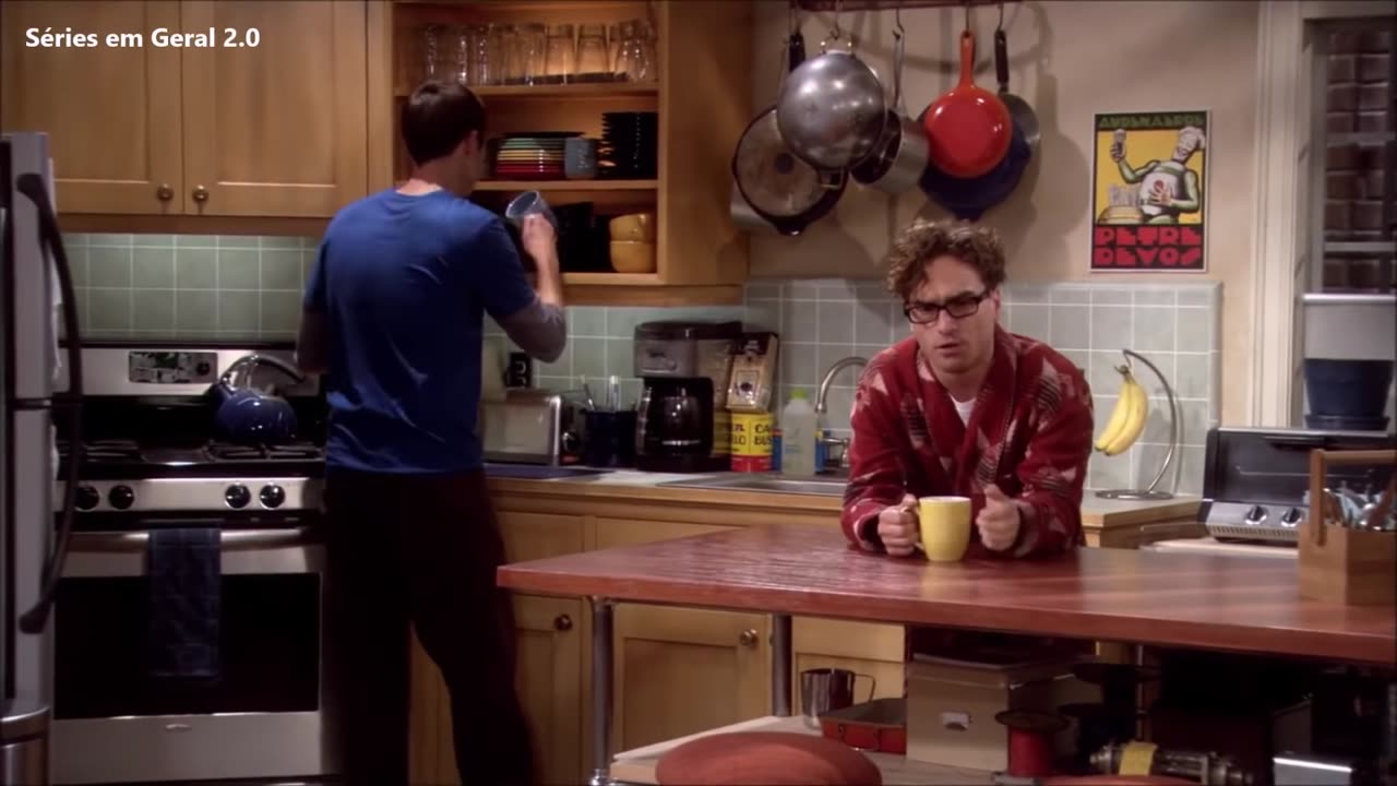 Big Bang A Teoria Leonard com uma placa de sarcasmo Dublado