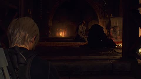 Opening a door in Resident Evil 4 Remake