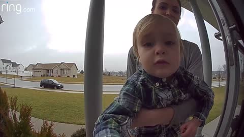 2 Year Old Misses His Dad & Uses Ring Video Doorbell To Reach Him _ RingTV.