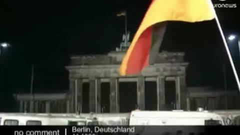 Berlin Wall falling in 1989, marking the end of the Cold War and the reunification of Germany