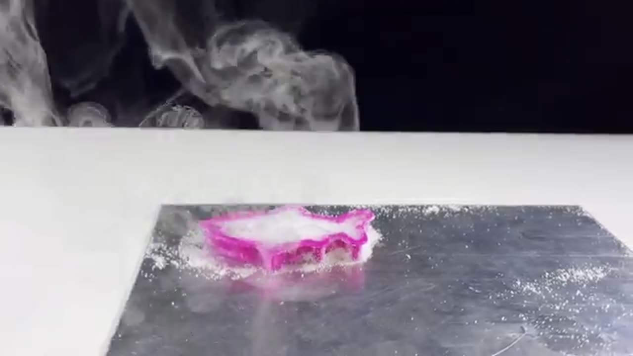 What happens if you put a drop of glue on the salt?