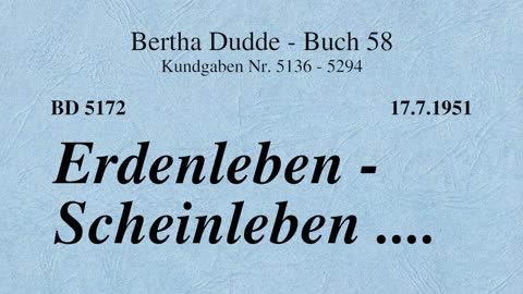 BD 5172 - ERDENLEBEN - SCHEINLEBEN ....