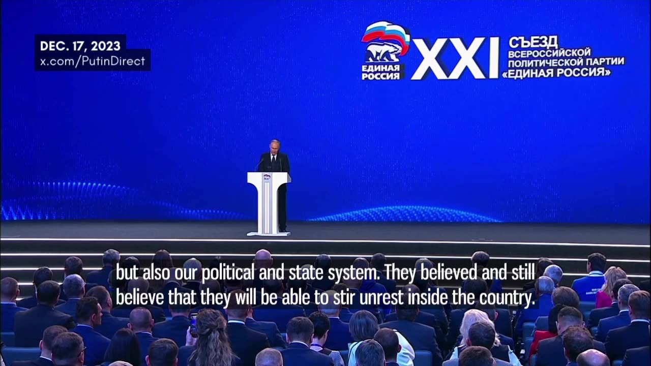 President Putin: Western elites believed and still believe that they will be able
