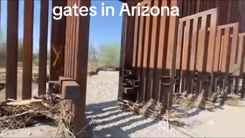 Border gates welded open in Arizona to make it easier for the migrants...