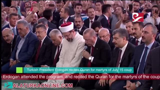President Turkey “Caught ” Reciting Quran Live