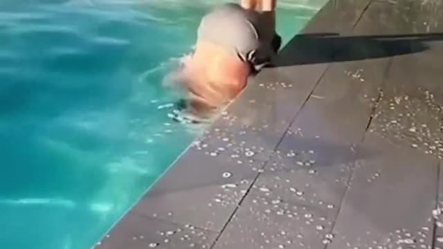 Enter the pool in the most elegant way