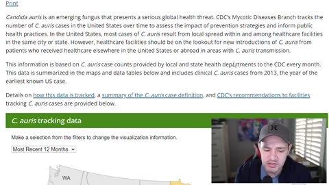Candida Auris Spreading in the U.S. (CDC List of States)