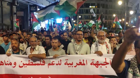 مسيرة حاشدة بطنجة إسنادا لغزة والمقاومة ورفضا للتطبيع المخطط الاخضر يا السراق 24 08 2024