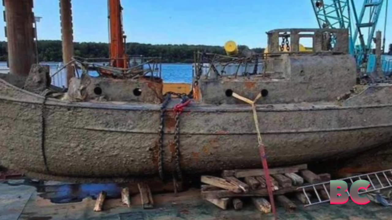Sunken Nazi explosives-filled warship recovered after 80 years underwater