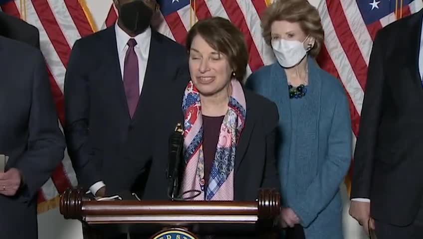 Crazy Klobuchar Makes INSANE Comparison Between The Ukraine Conflict And The Filibuster