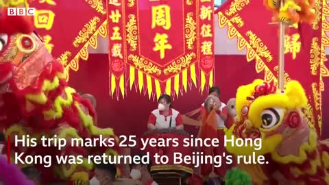 China's President Xi arrives in Hong Kong for handover anniversary – BBC News