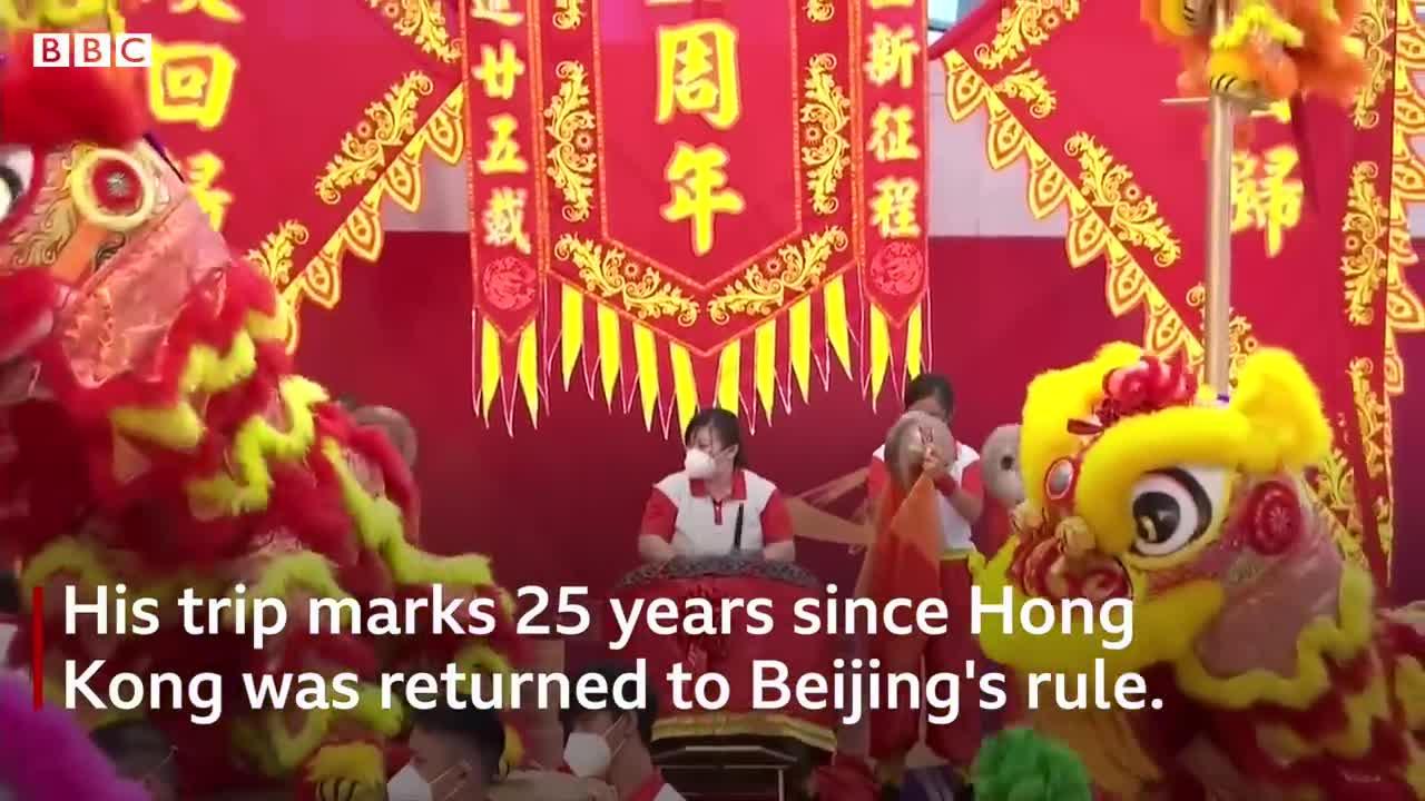 China's President Xi arrives in Hong Kong for handover anniversary – BBC News