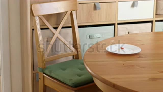 Beagle steal piece of food from kitchen table when nobody see