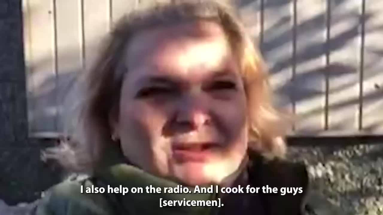 This brave lady drives a truck on the frontline.