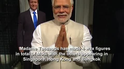 Indian Prime Minister's waxwork is unveiled in London