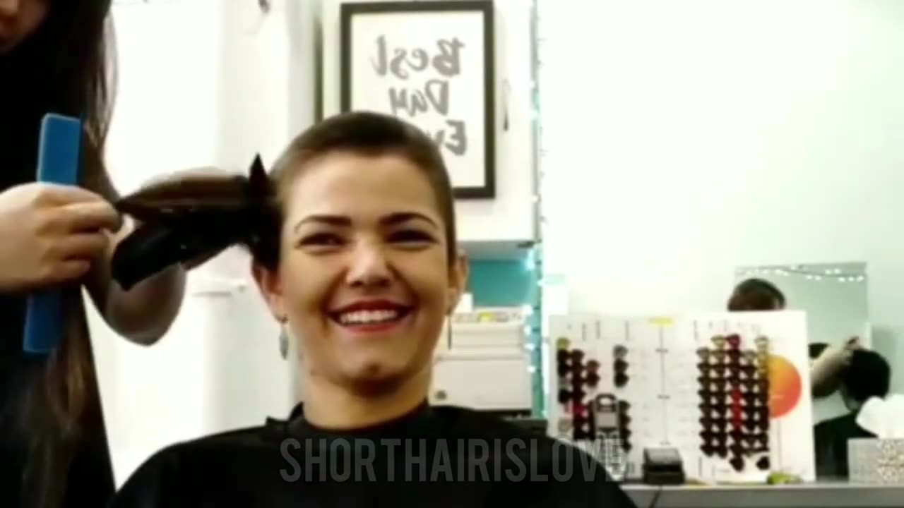 Barbershop buzzcut (Long to Buzz)