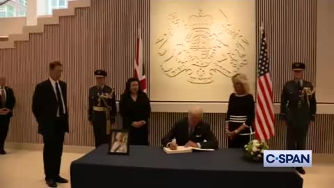 President Biden visits British Embassy Following the Death of Queen Elizabeth II