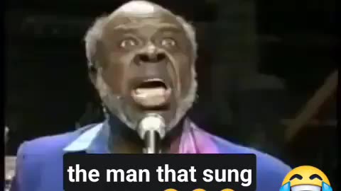 The man sing nothing