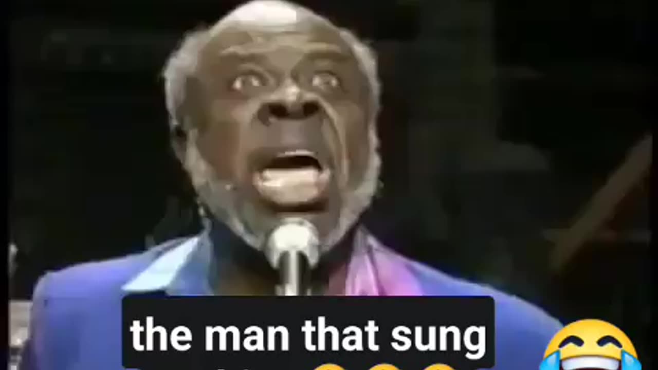 The man sing nothing