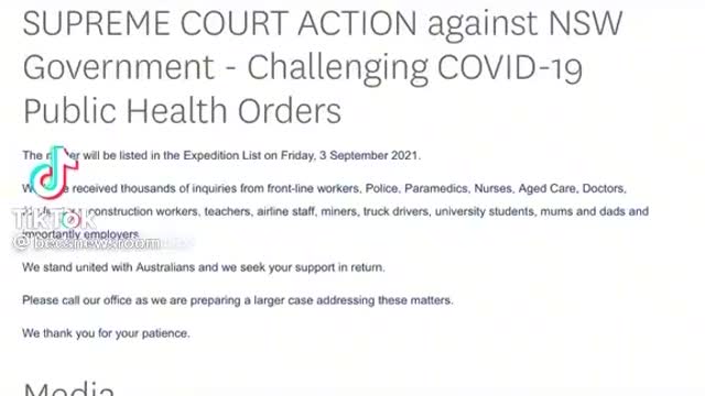 FINALLY AUSTRALIAN SUPREME COURT TAKES ACTION