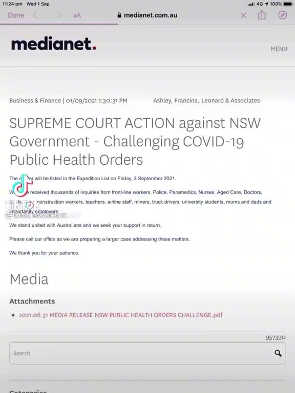 FINALLY AUSTRALIAN SUPREME COURT TAKES ACTION