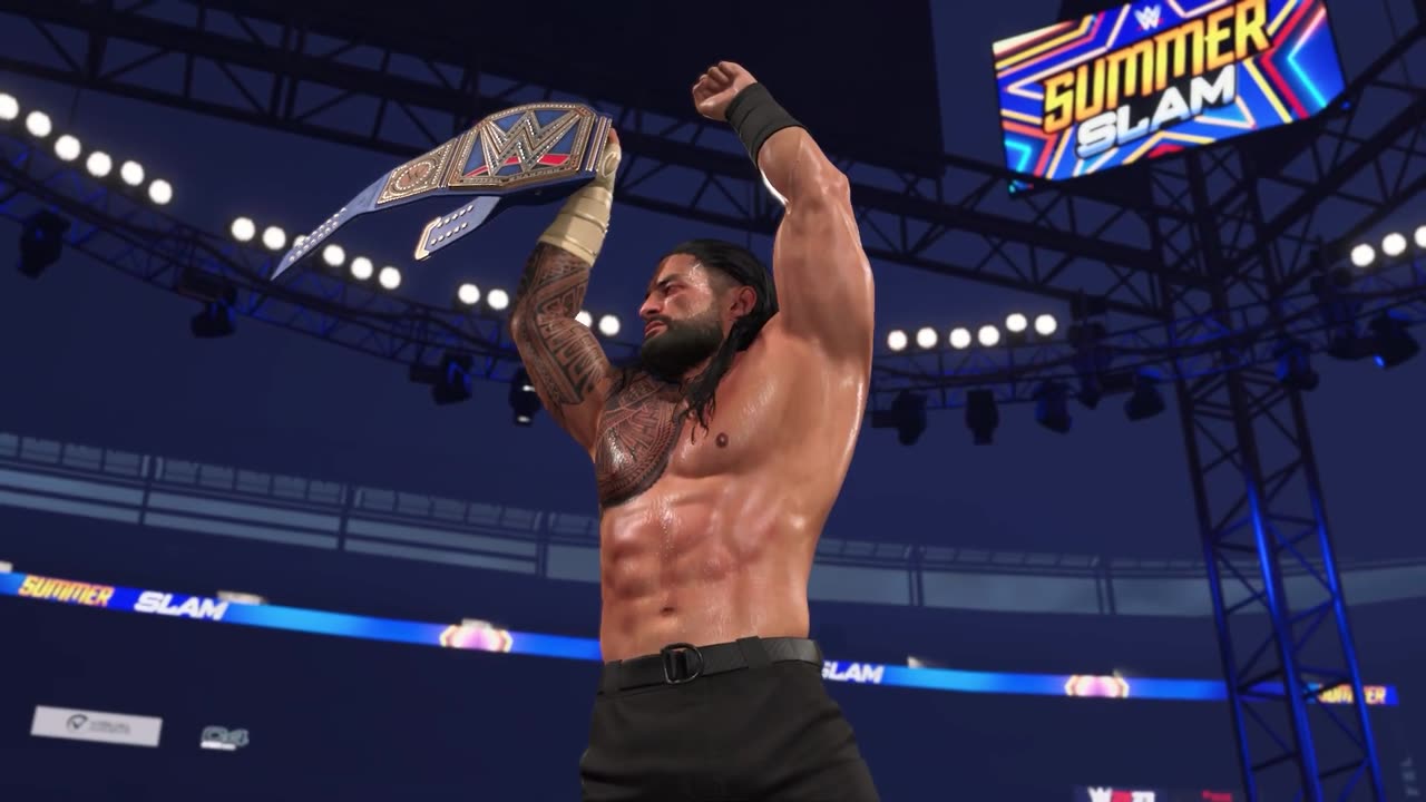 wwe 2k23 showcase mod - Roman Reigns Wins the Title Match against John Cena #wwe2k23 #wwe