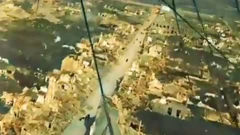 Rare colorized footage of airplane flying over Europe after WW1