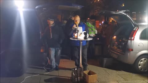 51. MAHNWACHE - BAUTZEN, KORNMARKT, 24 01 2022 - Rede HEIKO P., Heilerziehungspfleger
