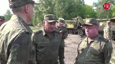 Russian defence minister Shoigu tours arms factory