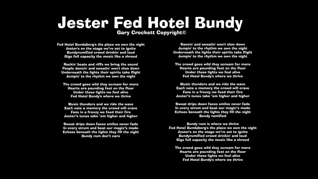 Jester Fed Hotel Bundy Song