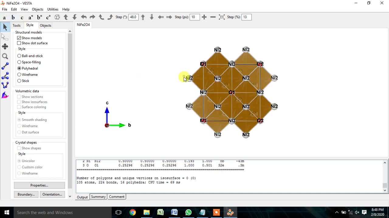 Generate Crystal Structure or Shape of Crystal Structure using VESTA software