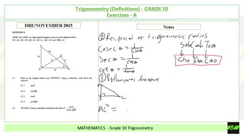 Trigonometry Grade10 Definitions Part 1