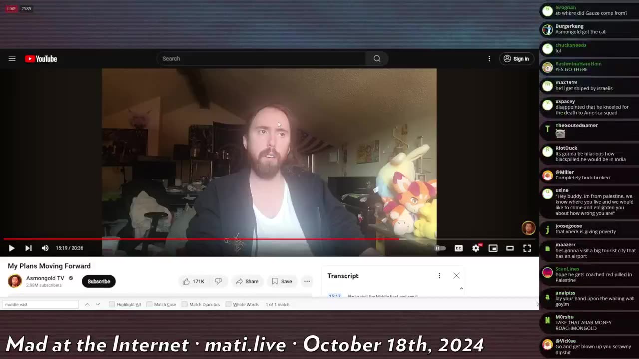 Asmongold bends the knee - Mad at the Internet (October 18, 2024)