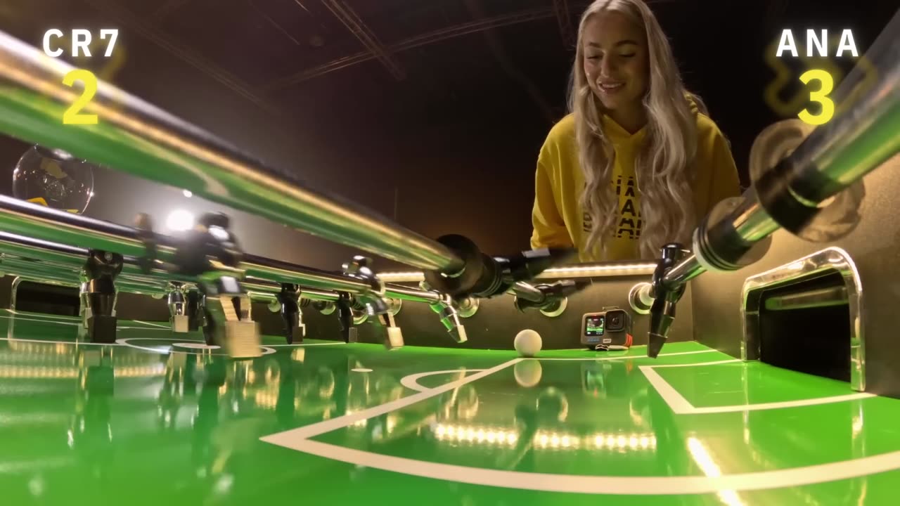 Cristiano Ronaldo vs. Ana Marković: Foosball Challenge