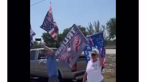 Eric Trump video of Patriots on way to Airport