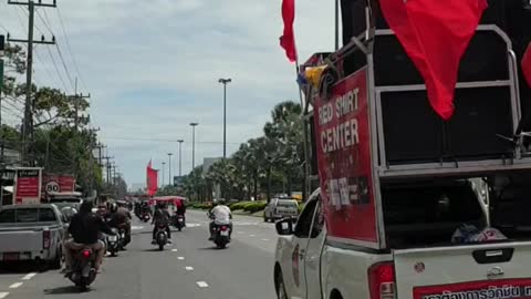 Pattaya 8 aug 2021 red shirts