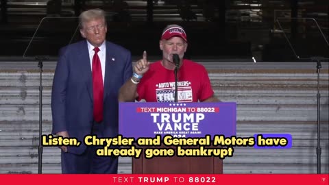 Trump brought up the organizer of a group called "Auto Workers for Trump